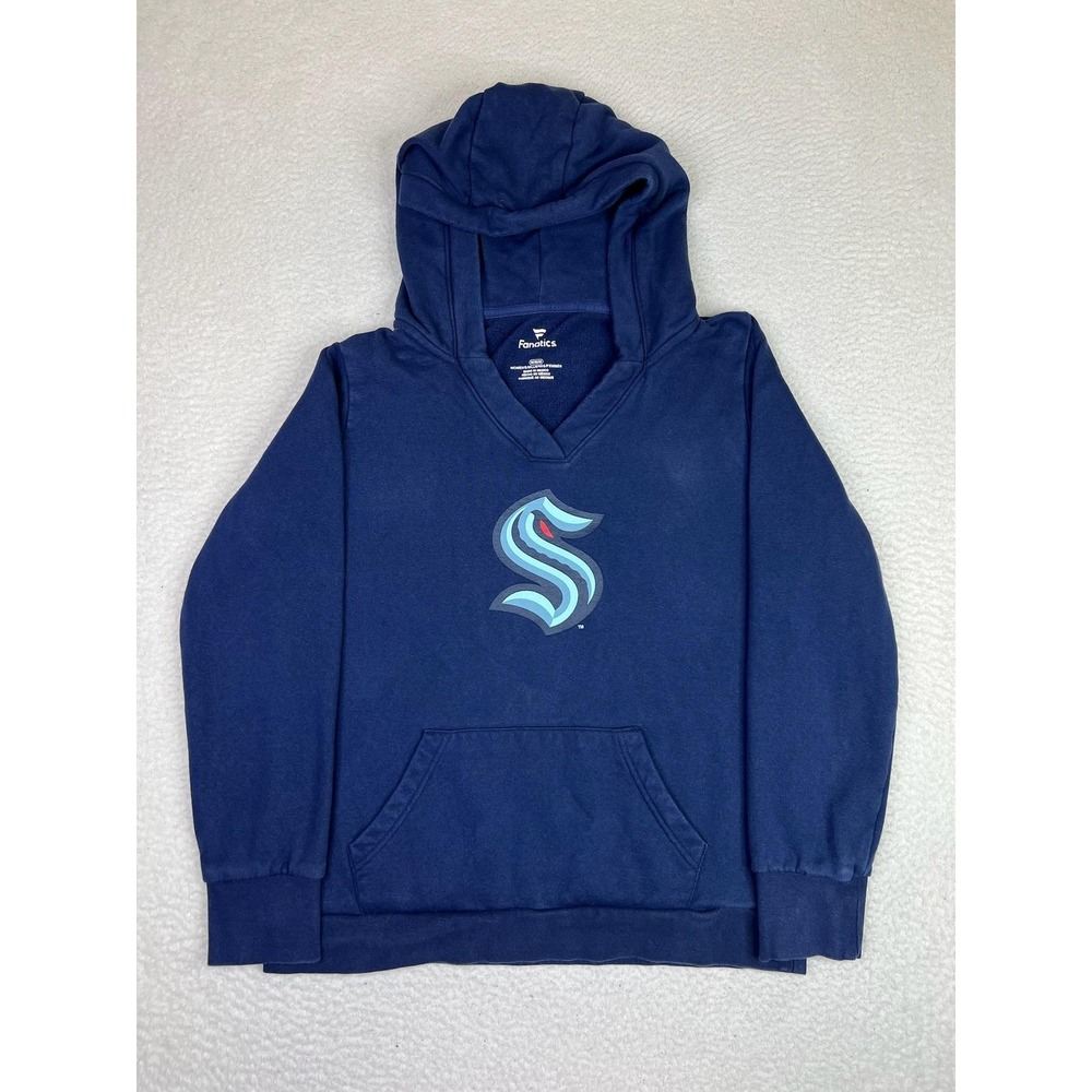 Seattle Kraken Hoodie Womens Medium Blue NHL Fanatics Pullover 2814
